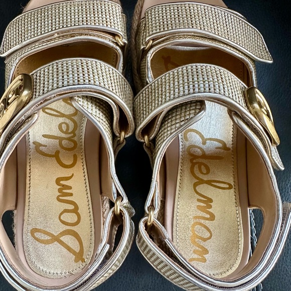 Sam Edelman Gold Rhinestone Sandals - Picture 4 of 8